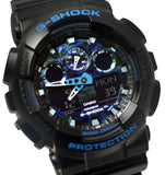 Casio GA100CB-1A G-Shock Blue Analog Digital Black Resin Band Men Watch New