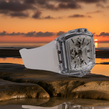 GUESS Mens watch Clear GW0203G1 Multi-function transparent band