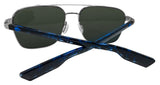 Costa Del Mar Wader Brushed Silver Frame Blue Mirror 580 Glass Polarized Lens