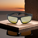 Costa Del Mar Fly Line Black frame Sunrise Silver Mirror Glass 580 lens