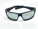 Costa Del Mar Reefton Pro matte black frame Gray Silver Mirror 580 glass lens