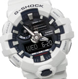 Casio GA700-7A G-Shock FREE SHIPPING Black Analog Digital Dial White Resin Band Watch New