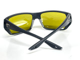 Costa Del Mar Tailfin Medium Black matte frame 580 Sunrise Silver Mirror Glass lens