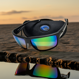 Costa Del Mar Fly Line Black frame Green Mirror Plastic ( 580P) lens