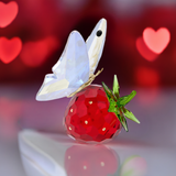 Swarovski Crystal 5666846 Idyllia Butterfly and Strawberry Figurine WOW New