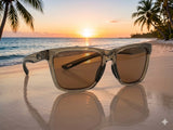 Costa Panga II Sunglasses Taupe frame Copper Silver Mirror 580 glass lens