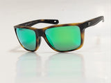 Costa Del Mar Sunglasses Broadbill II XL Matte Tortoise Green Mirror 580 glass lens