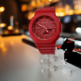 Casio GA2100-4A FREE SHIPPING Red Analog Digital G shock watch