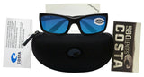 Costa Del Mar Jose Blackout Frame Blue Mirror 580G Glass Polarized Lens