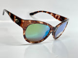 Costa Del Mar Sunglasses Maya Coral Tortoise green mirror 580 glass Lens
