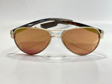 Costa Del Mar Loreto brushed gold frame mirror glass polarized lens NEW