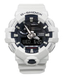 Casio GA700-7A G-Shock FREE SHIPPING Black Analog Digital Dial White Resin Band Watch New