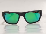Costa Finlet sunglasses Matte Black frame Green Mirror 580 glass lens