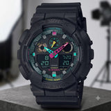 Casio G-Shock GA-100MF-1ADR Multi-Fluorescent Analog-Digital Watch