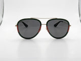 Gucci GG0062S-003 Aviator sunglasses gray lens gold color metal frame NEW