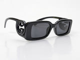 Gucci GG1325S-001 Rectangular women sunglasses black frame grey lens