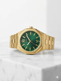 Guess Men's Emperor Watch GW0849G2 Gold Tone Stainless Steel Green Dial