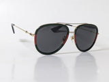 Gucci GG0062S-003 Aviator sunglasses gray lens gold color metal frame NEW