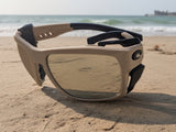 Costa Del Mar King Tide 8 sunglasses matte sand frame Copper Silver Mirror 580 glass lens
