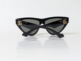 Gucci GG1333S-001 cat eye women sunglasses black frame grey lens