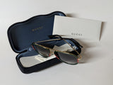 Gucci GG0062S-003 Aviator sunglasses gray lens gold color metal frame NEW