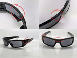 Oakley Gascan Polished Black Frame Grey Authentic Sunglasses 0OO9014 - Open Box (Fair)
