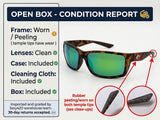 Costa Del Mar Reefton Tortoise Frame Green Mirror 580P Plastic Polarized Lens - Open Box (Fair)