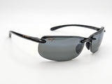 Maui Jim Banyans 412-02 Gloss Black Neutral Grey PolarizedPlus2 Sunglasses