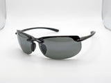 Maui Jim Banyans 412-02 Gloss Black Neutral Grey PolarizedPlus2 Sunglasses