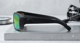 Costa Del Mar Cat Cay Blackout Frame Green Mirror 580P Plastic Polarized Lens