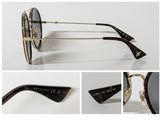 Gucci GG0061S-003 women Aviator sunglasses in gold color metal round