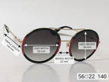 Gucci GG0061S-003 women Aviator sunglasses in gold color metal round