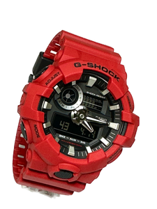 Casio GA700-4A G-Shock Black Analog Digital Dial Red Resin Band Watch New