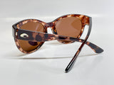 Costa Del Mar Sunglasses Maya Coral Tortoise green mirror 580 glass Lens