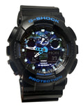 Casio GA100CB-1A G-Shock Blue Analog Digital Black Resin Band Men Watch New