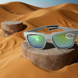 Costa Del Mar Pescador Net Gray Frame Green Mirror 580 Glass Polarized Lens