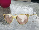 Costa Del Mar Isla Seashell Copper Silver Mirror 580 Glass Lens Sunglasses