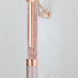 Swarovski Crystalline ballpoint pen Rose gold pink lacquered NEW