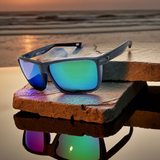 Costa Del Mar sunglasses Rincon 11 Smoke Crystal frame Green Mirror Glass 580 lens