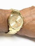GUESS Mens watch GW0900G2 Gold Tone Multi-function NEW