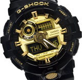 Casio GA710GB-1A G-Shock Black Gold Analog Digital Dial Resin Band Watch