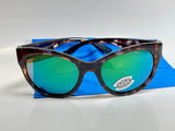 Costa Del Mar Sunglasses Maya Coral Tortoise green mirror 580 glass Lens