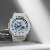 CASIO G-Shock GA2100HDS-7ACR white blue Analog Digital watch