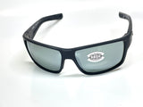 Costa Del Mar Reefton Pro matte black frame Gray Silver Mirror 580 glass lens