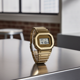 CASIO G-Shock GM5600YMG-9 Monochromatic Gold Metal Bezel Digital Watch Silicone Band