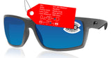 Costa Del Mar Reefton Matte Gray Frame Blue Mirror 580 Glass Polarized Lens