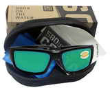 Costa Del Mar Fantail Black Frame Green Mirror 580P Plastic Polarized Lens