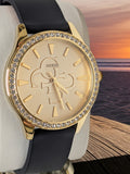 GUESS Women's watch GW0359L1 ANNA gold dial black band