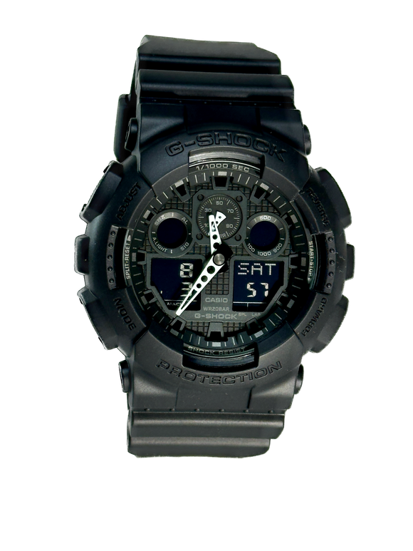 Casio GA100-1A1 G-Shock Analog Digital Dial Black Resin Band Watch NEW