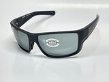 Costa Del Mar Reefton Pro matte black frame Gray Silver Mirror 580 glass lens